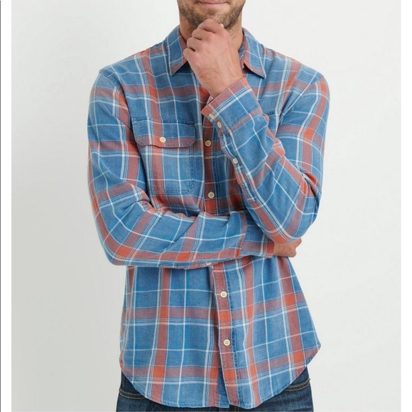 Lucky Brand Other - Lucky Brand Axe Indigo Mason Workwear Plaid Shirt